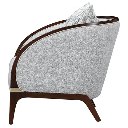 Houston Matching Chair - Pebble/Walnut