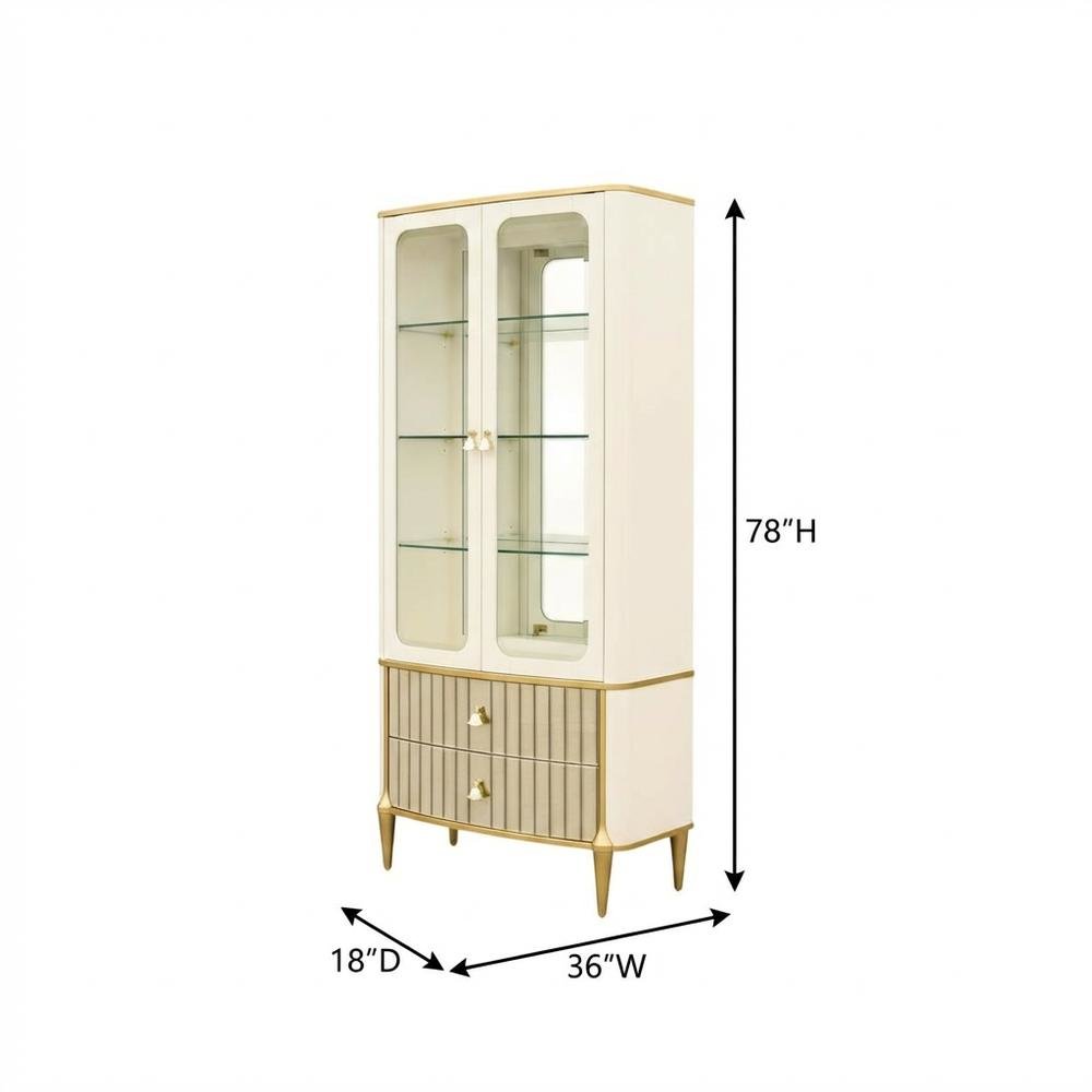 Scotts Square Display Cabinet - Light Champagne