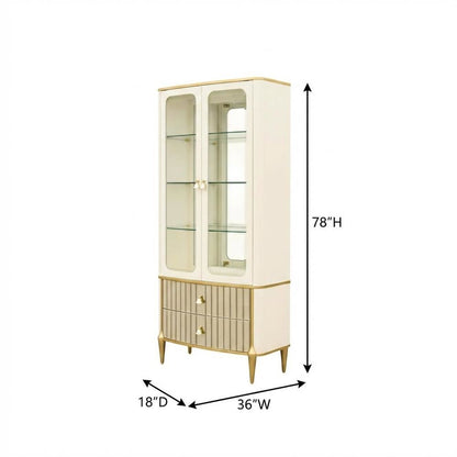 Scotts Square Display Cabinet - Light Champagne