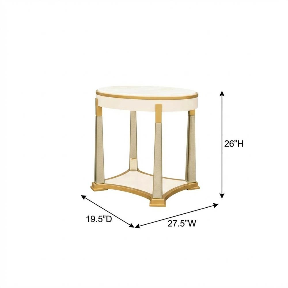 Scotts Square End Table - Light Champagne