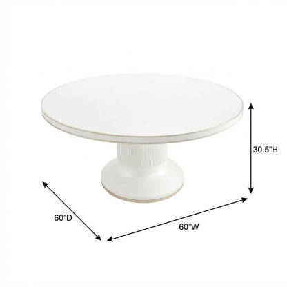 La Marisia Round Dining Table - Creamy Pearl