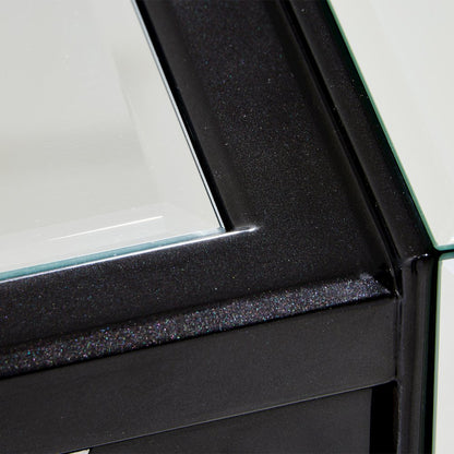 Carmela Console Table - Glossy Charcoal Sand