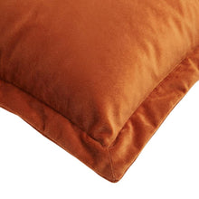 Conner 20" Velvet Throw Pillow, Set of 2 - Paprika