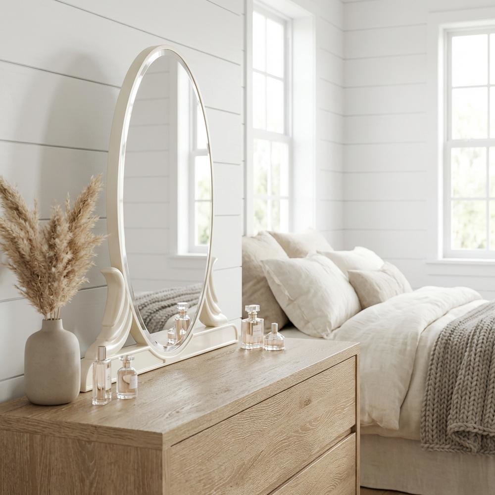 La Marisia Vanity Mirror - Creamy Pearl