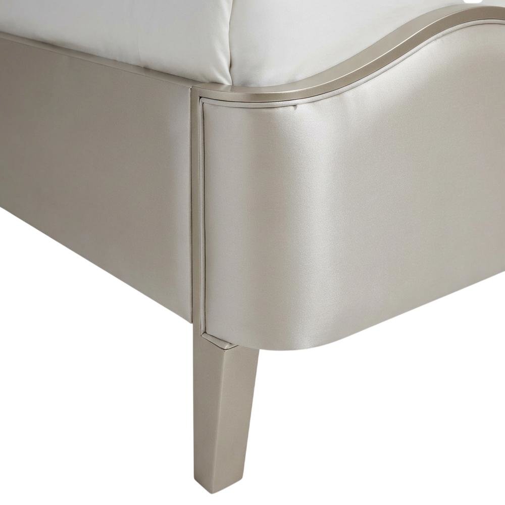 Malibu Crest Eastern King Scalloped Panel Bed - Chardonnay