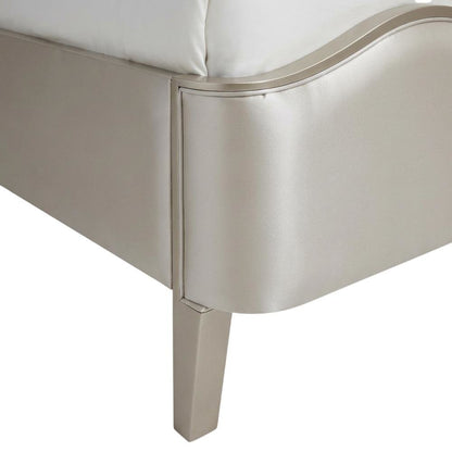 Malibu Crest Eastern King Scalloped Panel Bed - Chardonnay