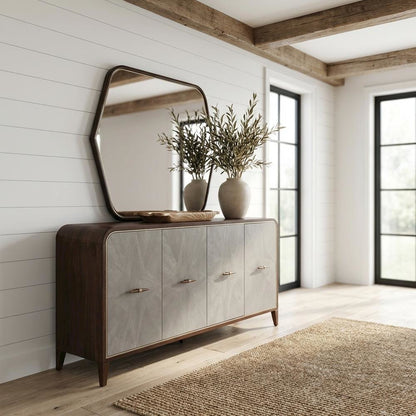 Houston Sideboard with Mirror - Walnut