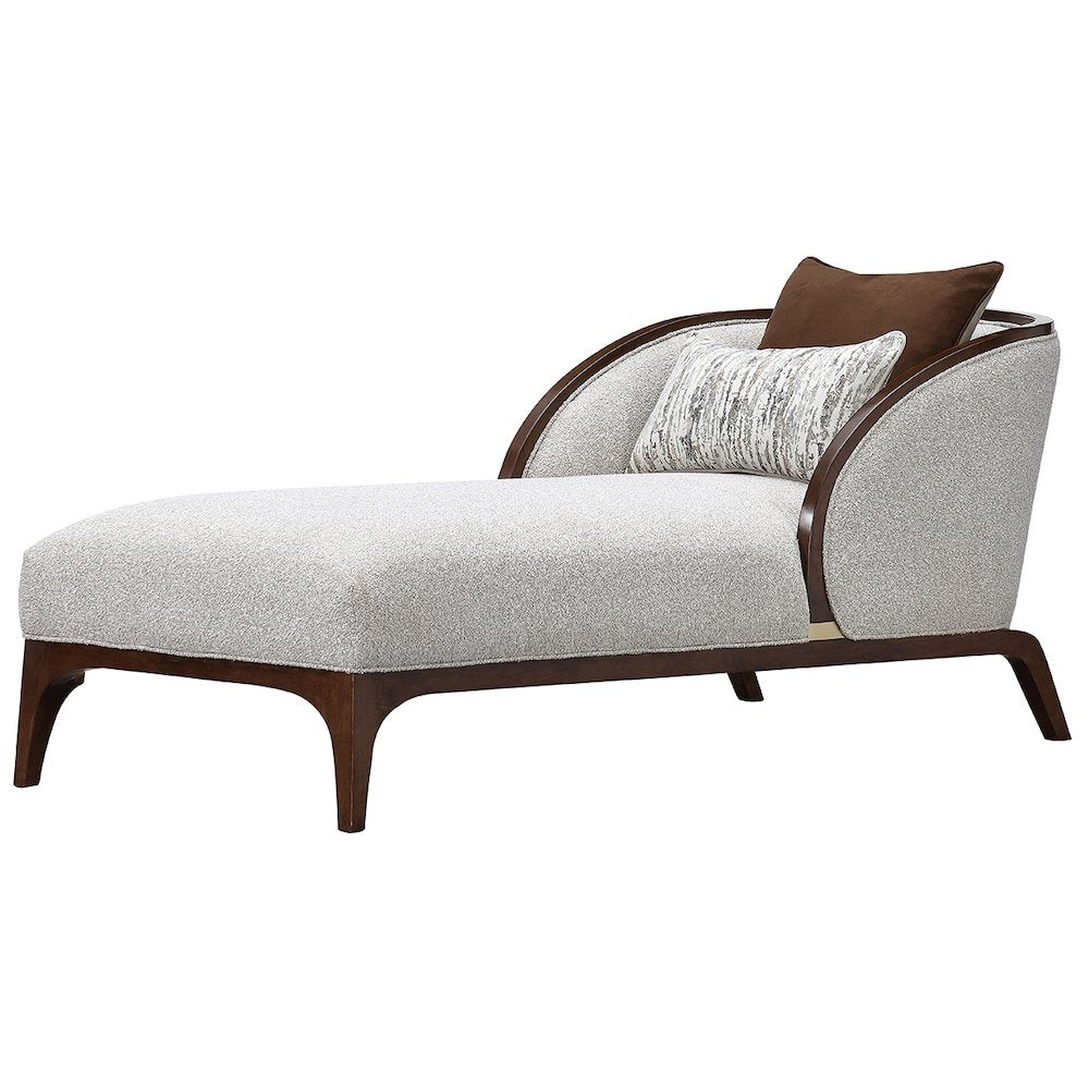Houston Chaise - Pebble/Walnut