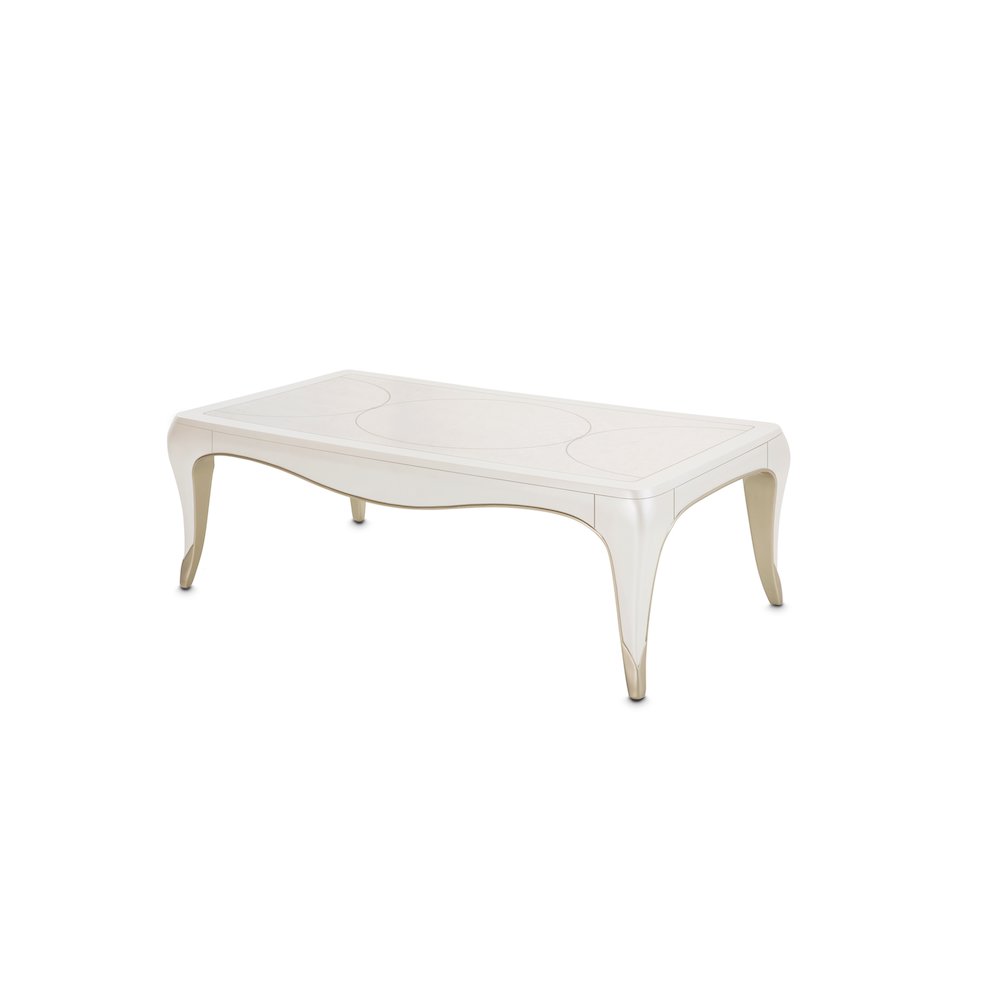 London Place Rectangular Cocktail Table - Creamy Pearl