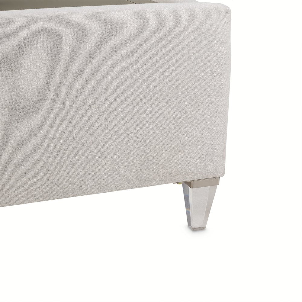Penthouse Eastern King Tall Panel Bed - Ash Gray