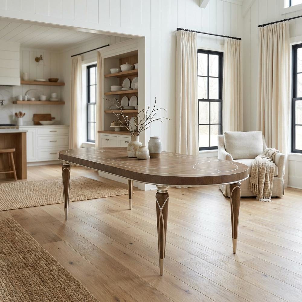 Villa Cherie Oval Dining Table - Hazelnut