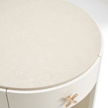 La Rachelle Round End Table  - Champagne