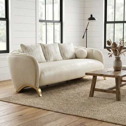 Scotts Square Sofa - Cornsilk/Light Champagne