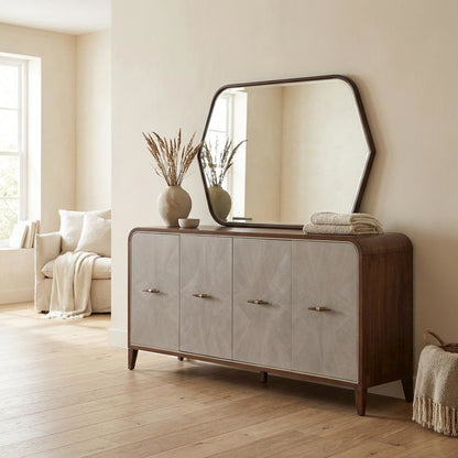 Houston Sideboard with Mirror - Walnut