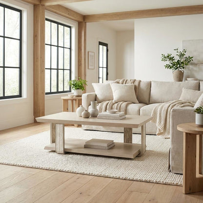 Lotus Bay Rectangular Cocktail Table - Sand