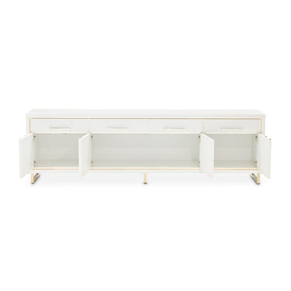 Palm Gate Media Cabinet - Cloud White