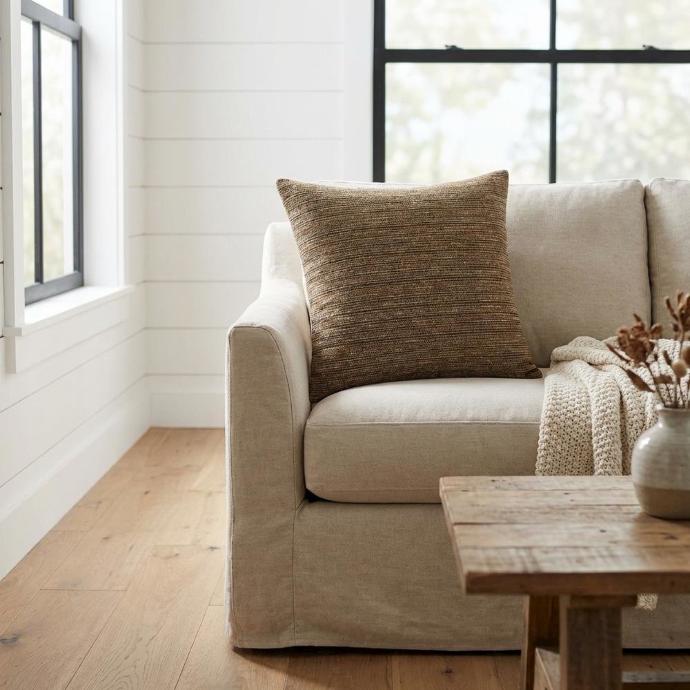 Sundance Heath 19" Square Throw Pillow - Toffee