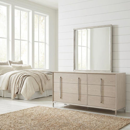 Lotus Bay Large Dresser with Mirror - Sand