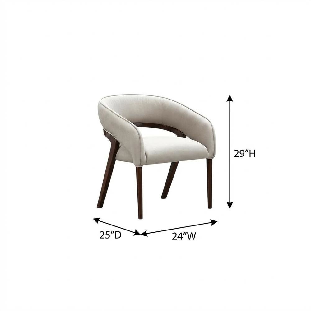 Houston Vanity Chair - Porcini/Walnut