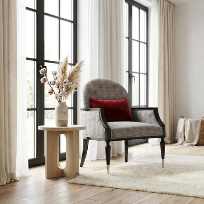La Francaise Accent Chair - Domino/Black