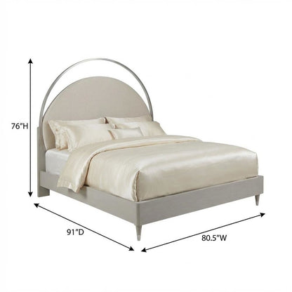 Eclipse Cal King Upholstered Bed with LED Lights - Moonlight
