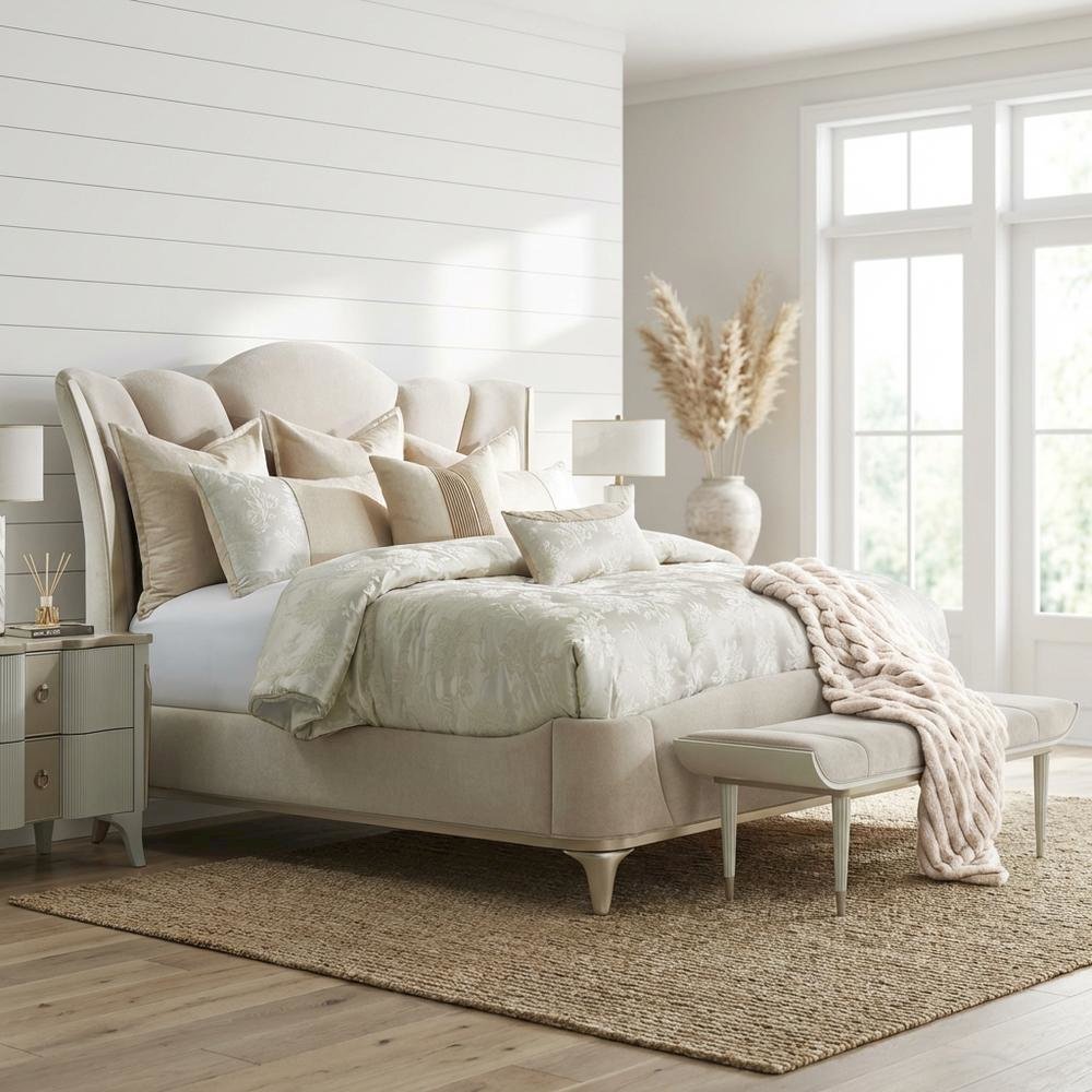 Riley 8-Piece King Comforter Set - Ivory