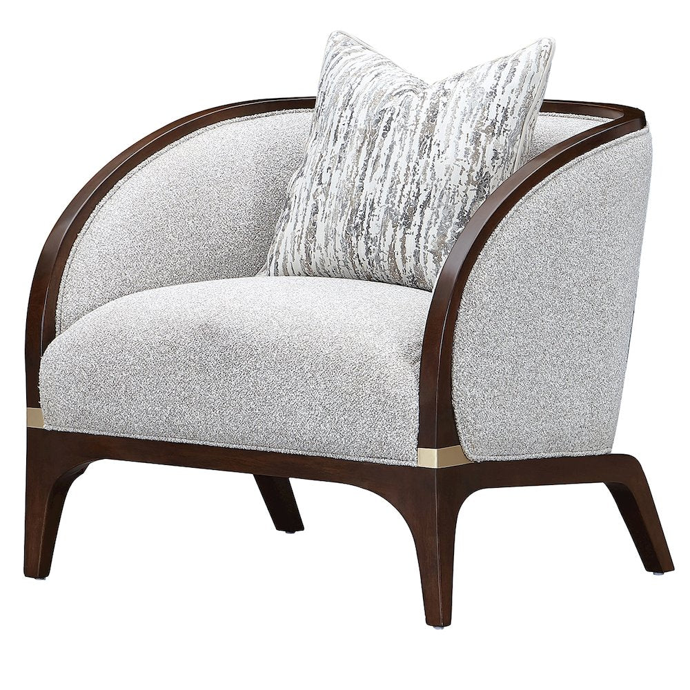 Houston Matching Chair - Pebble/Walnut