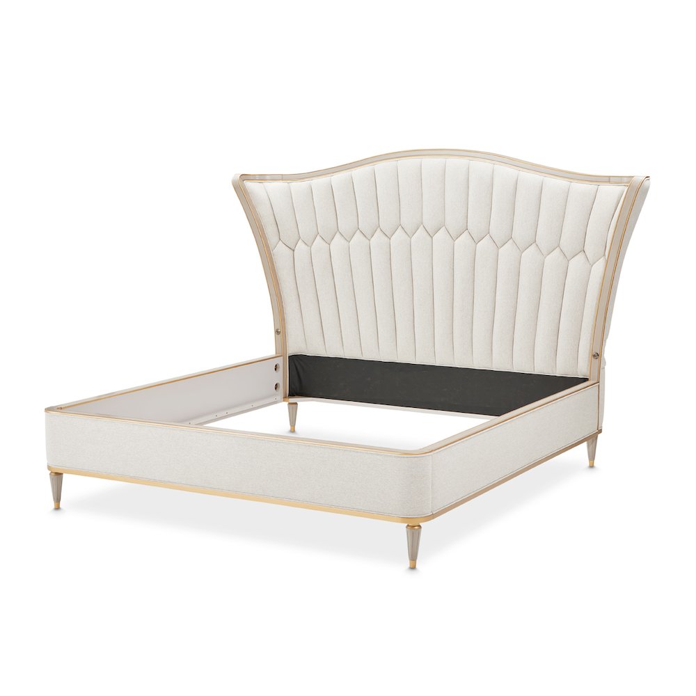 St. Charles Eastern King Upholstered Bed - Dove Gray