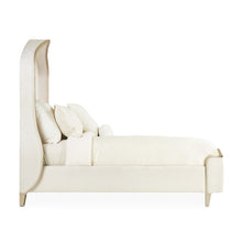 Malibu Crest Eastern King Curved Panel Bed - Chardonnay