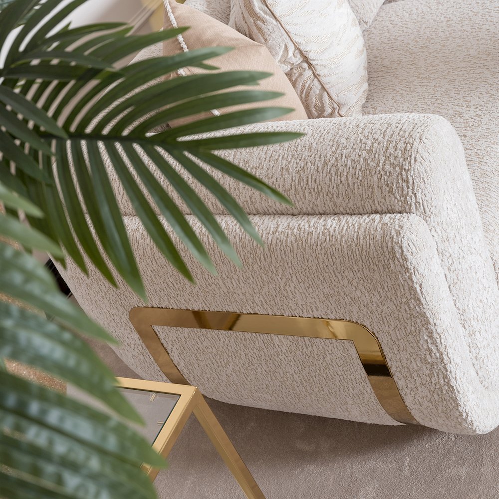 Savannah Breeze Mansion Sofa - Cashmere/Bright Gold