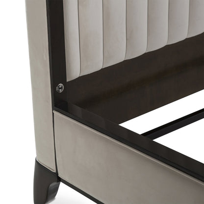 Paris Chic Cal. King Channel Tufted Panel Bed - Espresso