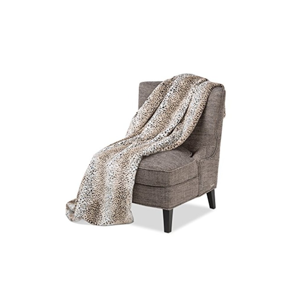 Bedrock 56"x72" Faux-Fur Throw - Beige