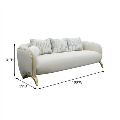 Scotts Square Sofa - Cornsilk/Light Champagne