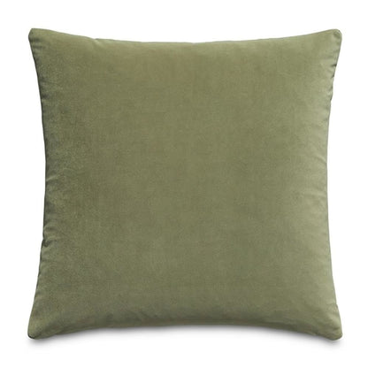 Gemma 21" Velvet Throw Pillow, Set of 2 - Tarragon Green