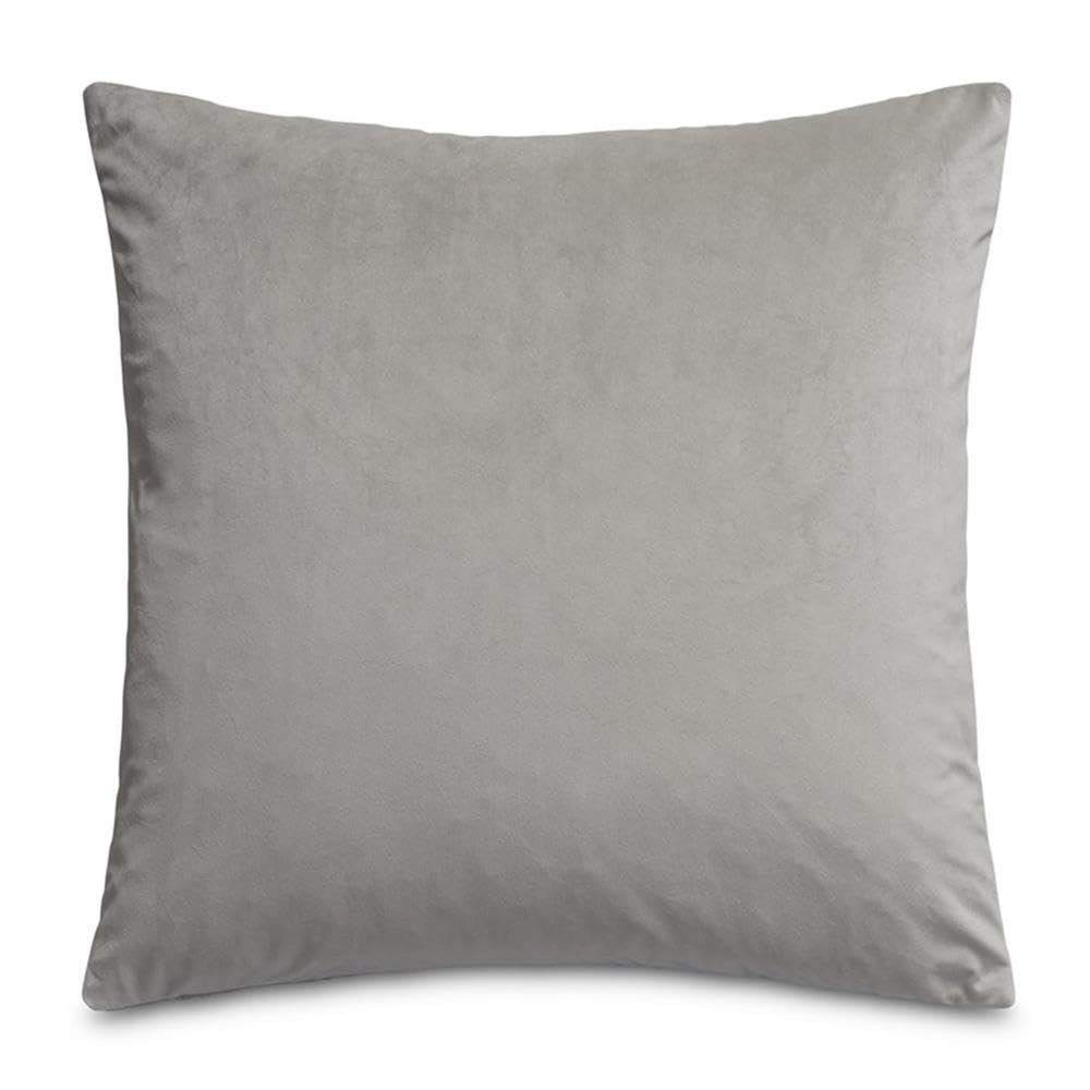 Gemma 21" Velvet Throw Pillow, Set of 2 - Mushroom Gray