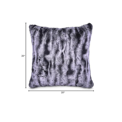 Solo 20" Faux-Fur Throw Pillow, Set of 2 - Marine Navy