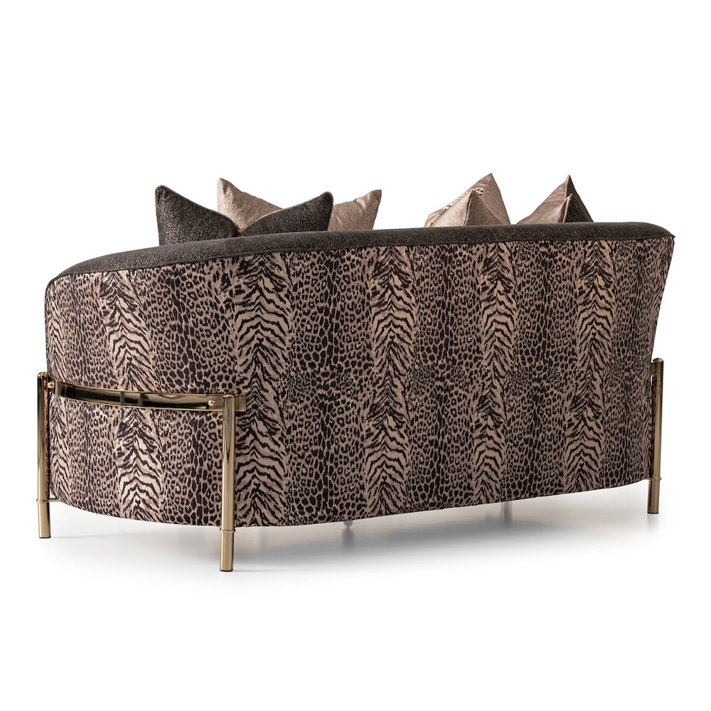 Lisbon Loveseat - Onyx/Gold