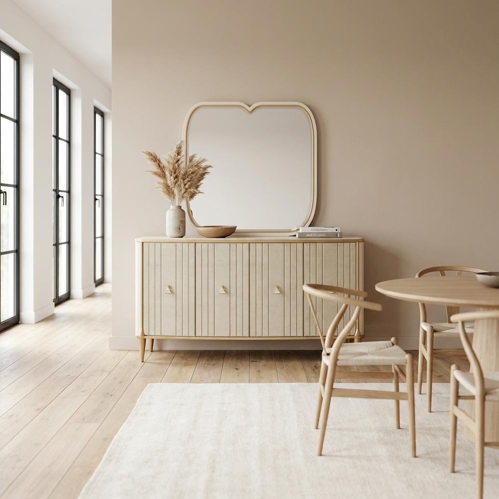 Scotts Square Sideboard with Wall Mirror - Light Champagne