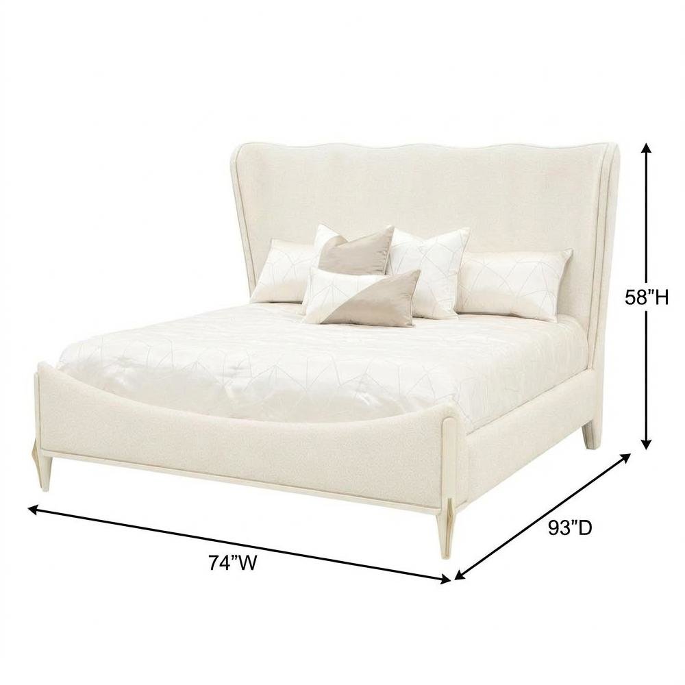 La Terrazza Queen Panel Bed - Creamy Pearl
