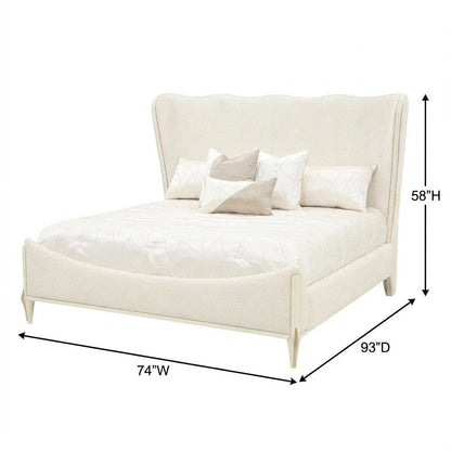 La Terrazza Queen Panel Bed - Creamy Pearl