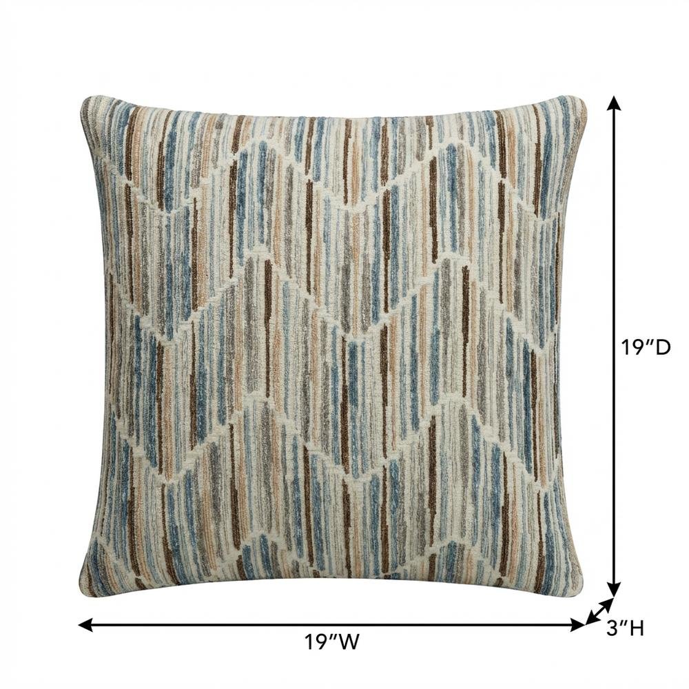 Renue Augusta 19" Square Throw Pillow, Set of 2 - Vapor Blue