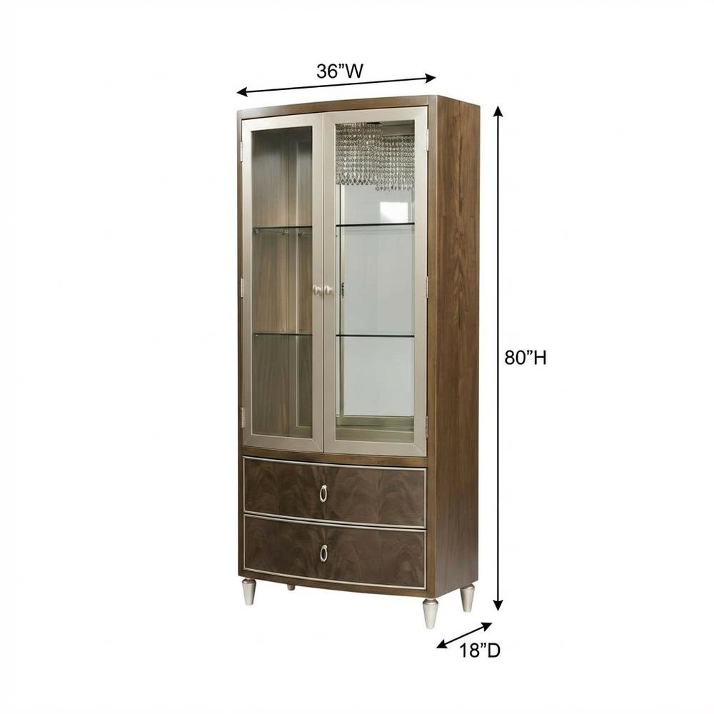 Villa Cherie Display Cabinet - Hazelnut