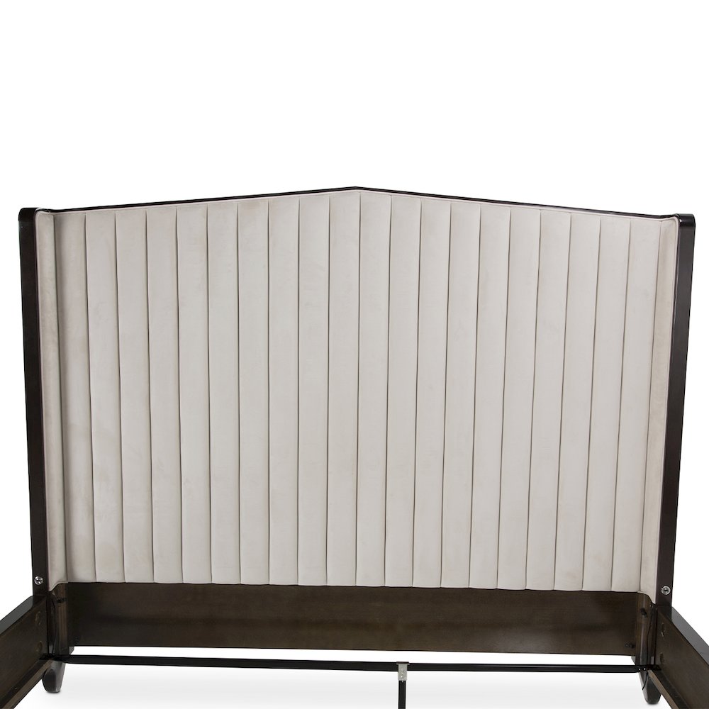 Paris Chic Cal. King Channel Tufted Panel Bed - Espresso