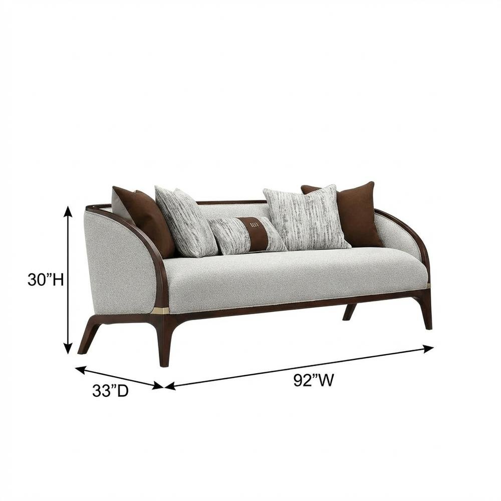 Houston Sofa - Pebble/Walnut