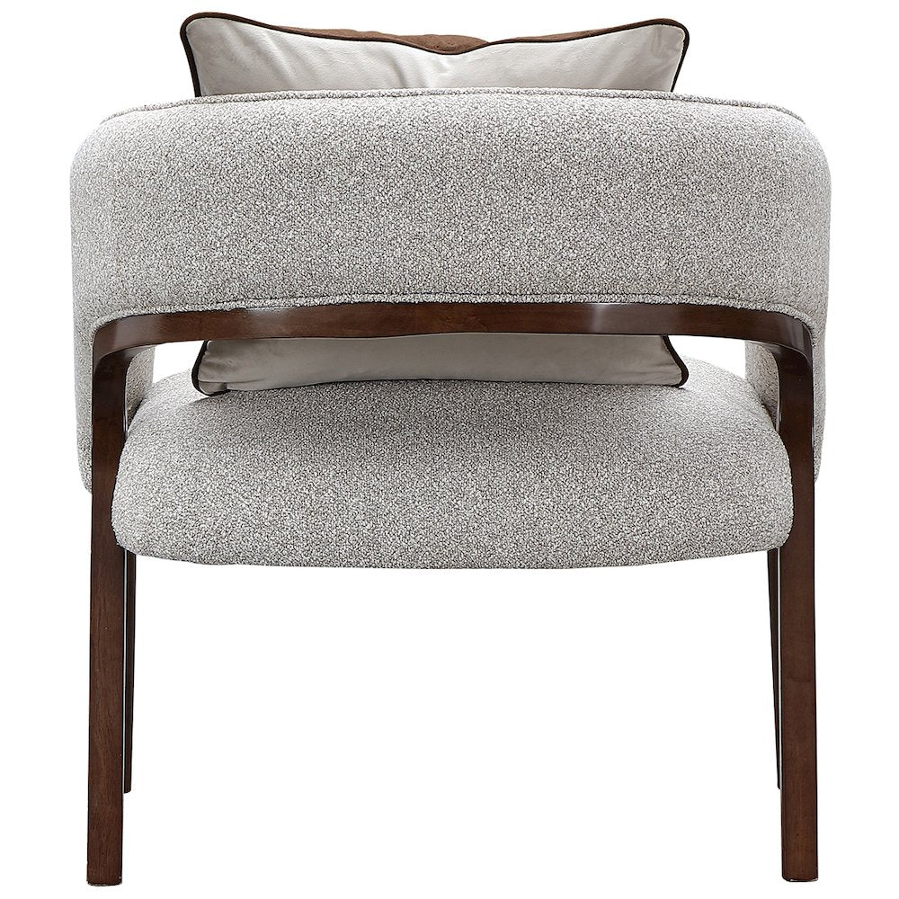 Houston Accent Chair - Pebble/Walnut