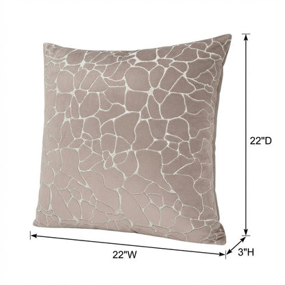 GLAMtastic Crackle 22" Square Pillow, Set of 2 - Fog