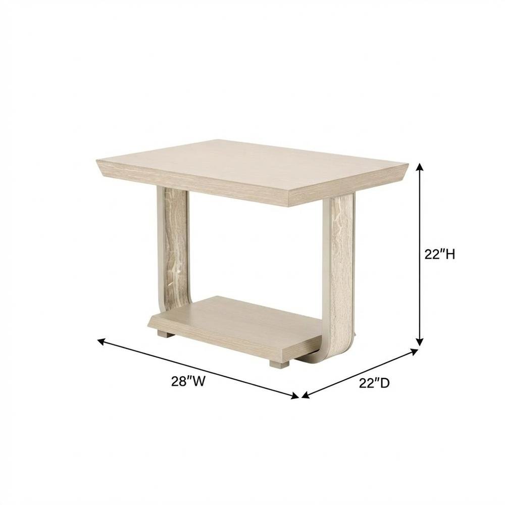 Lotus Bay End Table - Sand