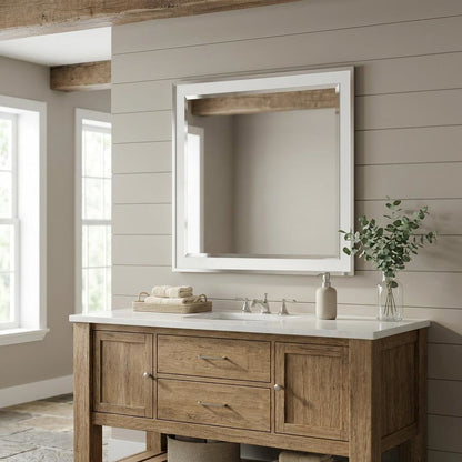 Marquee Wall Mirror - Cloud White