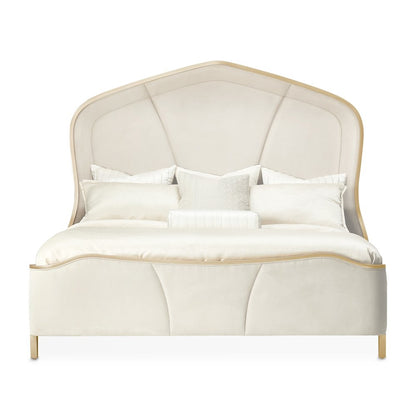 Malibu Crest Cal. King Curved Panel Bed - Chardonnay