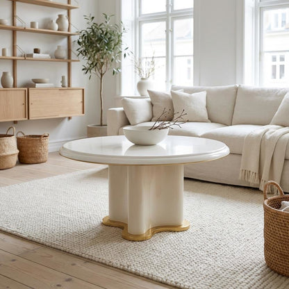 La Terrazza 54" Round Dining Table - Creamy Pearl